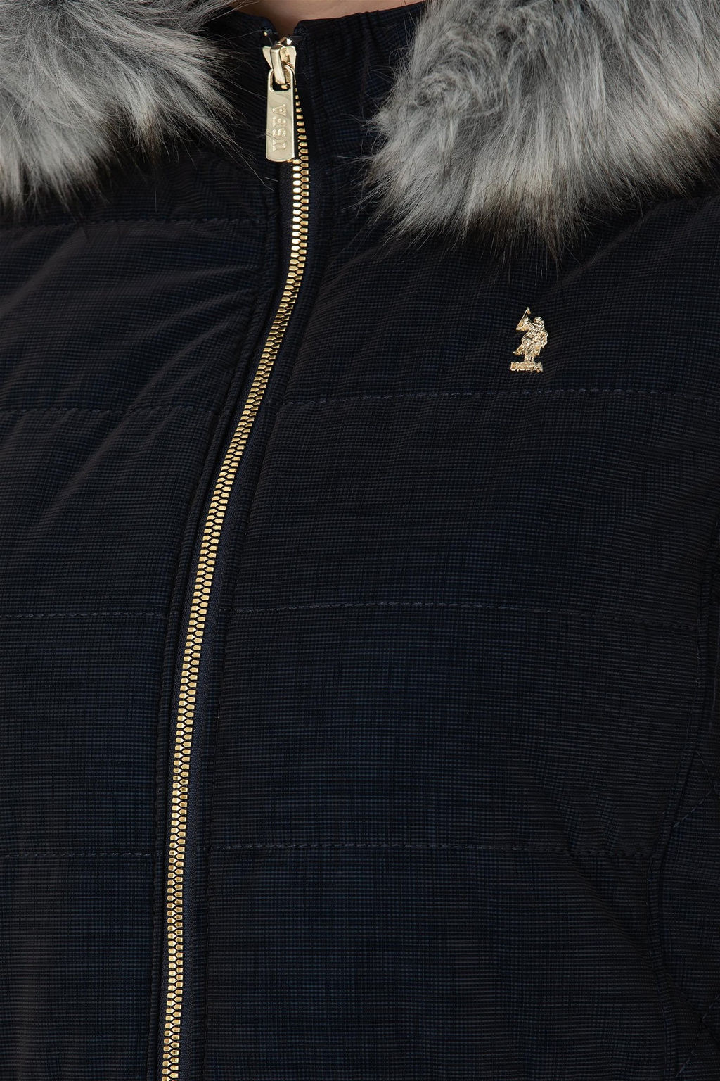 U. S. Polo Assn / Женская темно-синяя кожаная куртка - U.s. polo assn фото 7