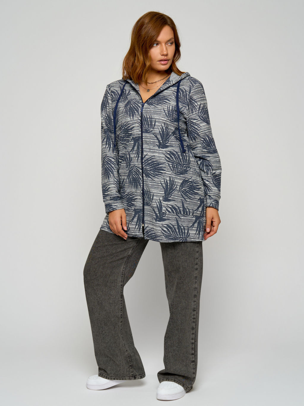 Кардиган женский футер 3-х нитка петля Аида СИНЯЯ ВЕТКА - Domtrik фото 7