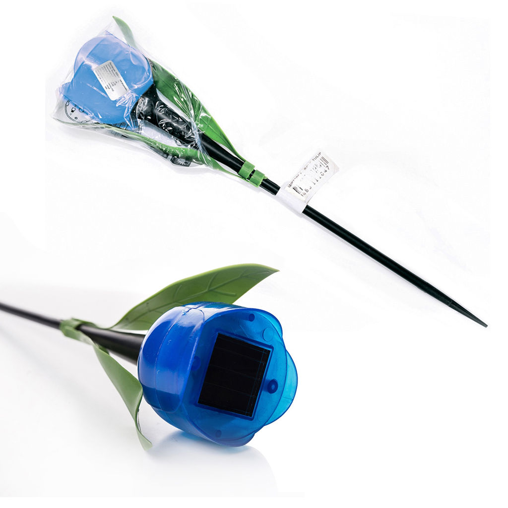 USL-C-454/PT305 BLUE TULIP Садовый светильник на солнечной батарее "Синий тюльпан". Белый свет. 1*LR аккумулятор в/к. IP44. TM Uniel.