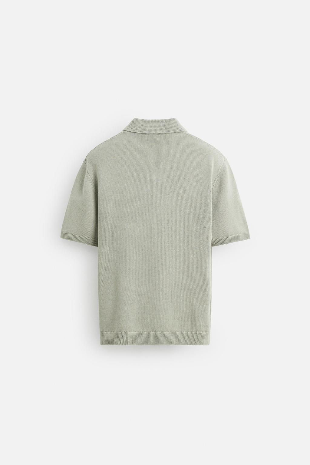 TEXTURED KNIT POLO SHIRT - Zara фото 6