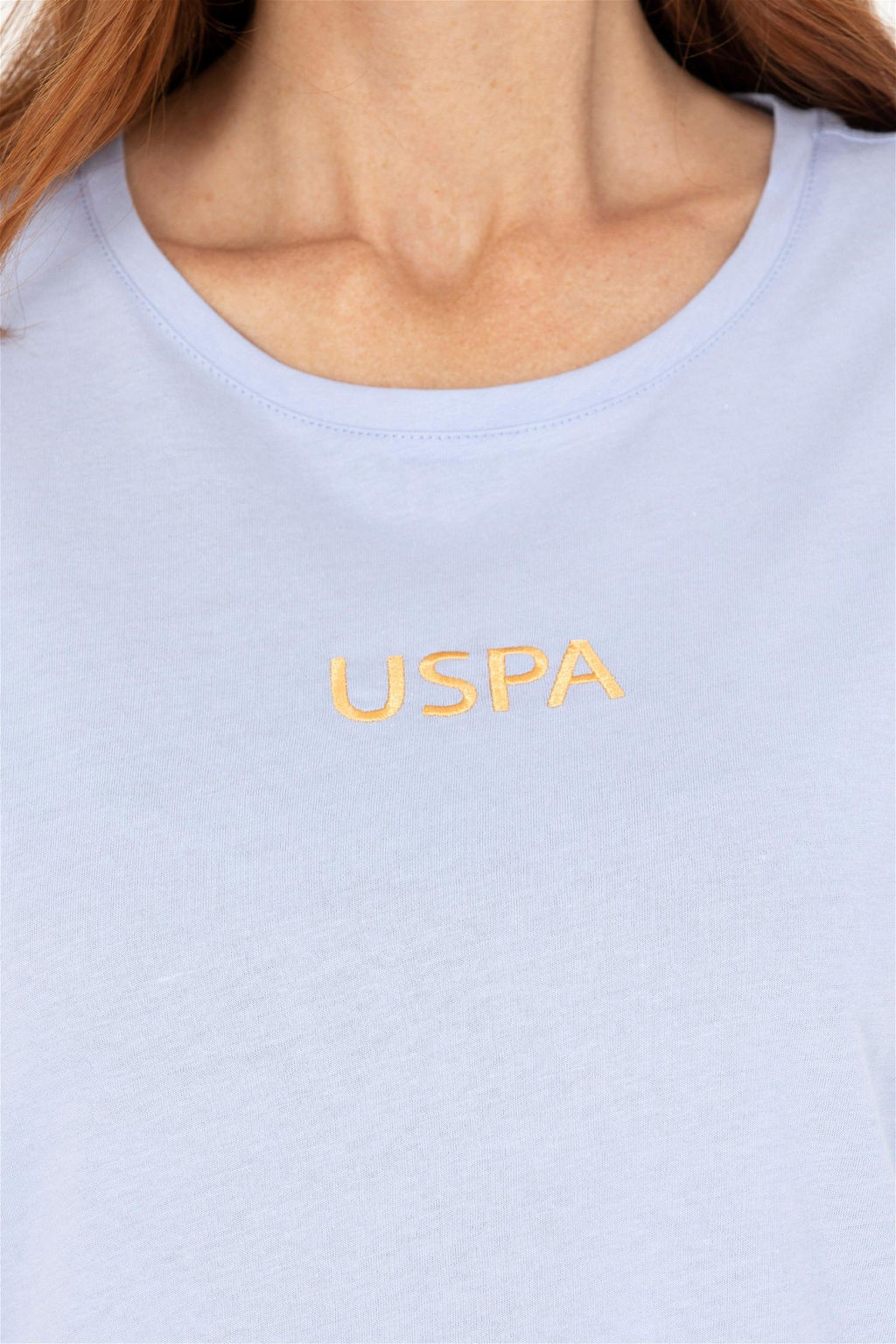 Женская синяя футболка с круглым вырезом Неожиданная скидка в корзине - U.s. polo assn фото 7