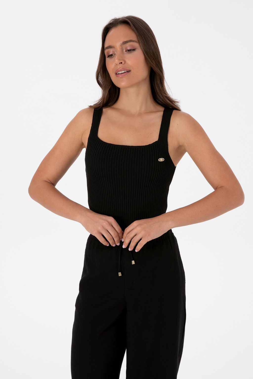 Kad_n Siyah Kare Yaka Kazak - U.s. polo assn фото 3