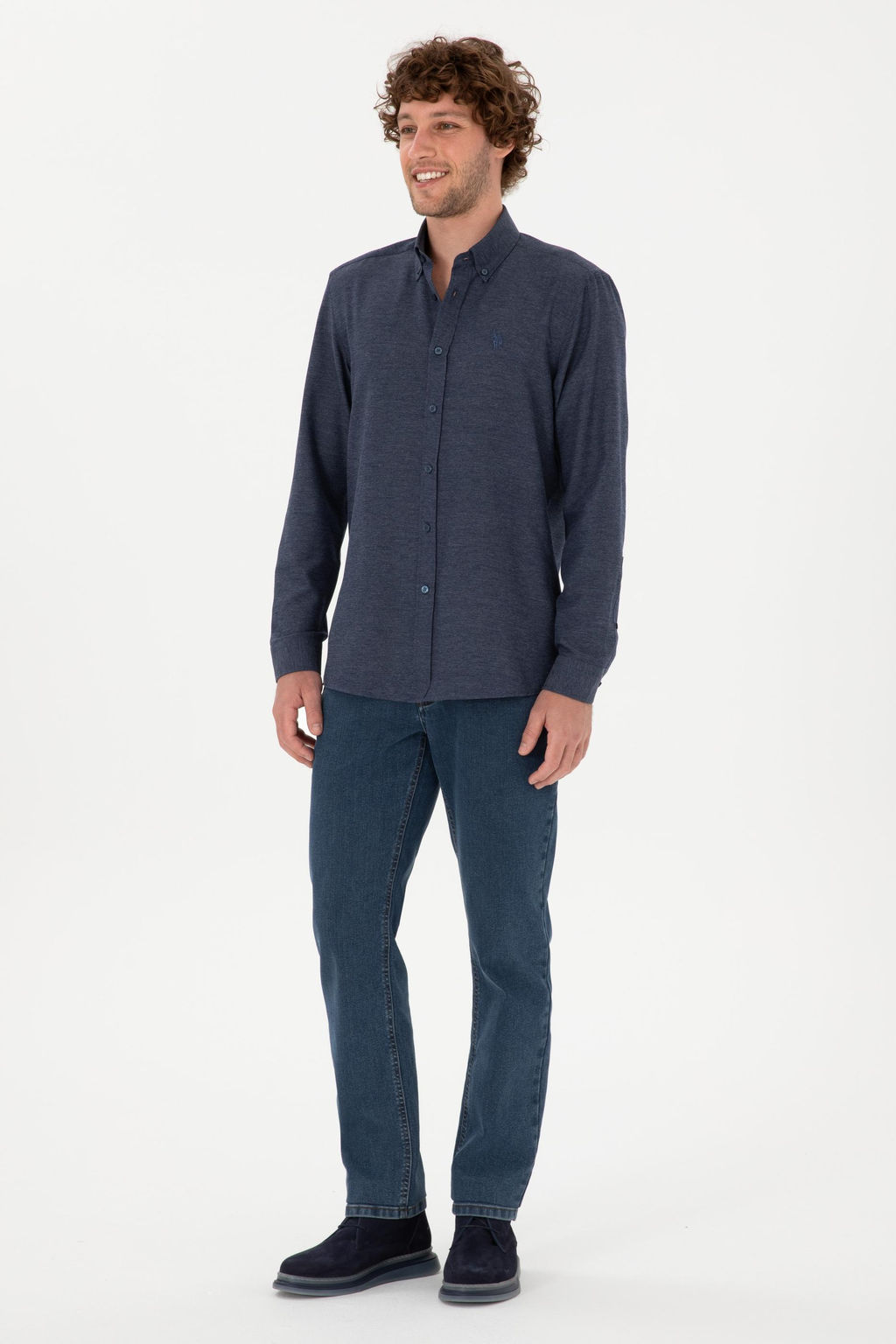 Erkek _ndigo Uzun Kollu Basic G_mlek Sepette S_rpriz _ndirim - U.s. polo assn фото 4