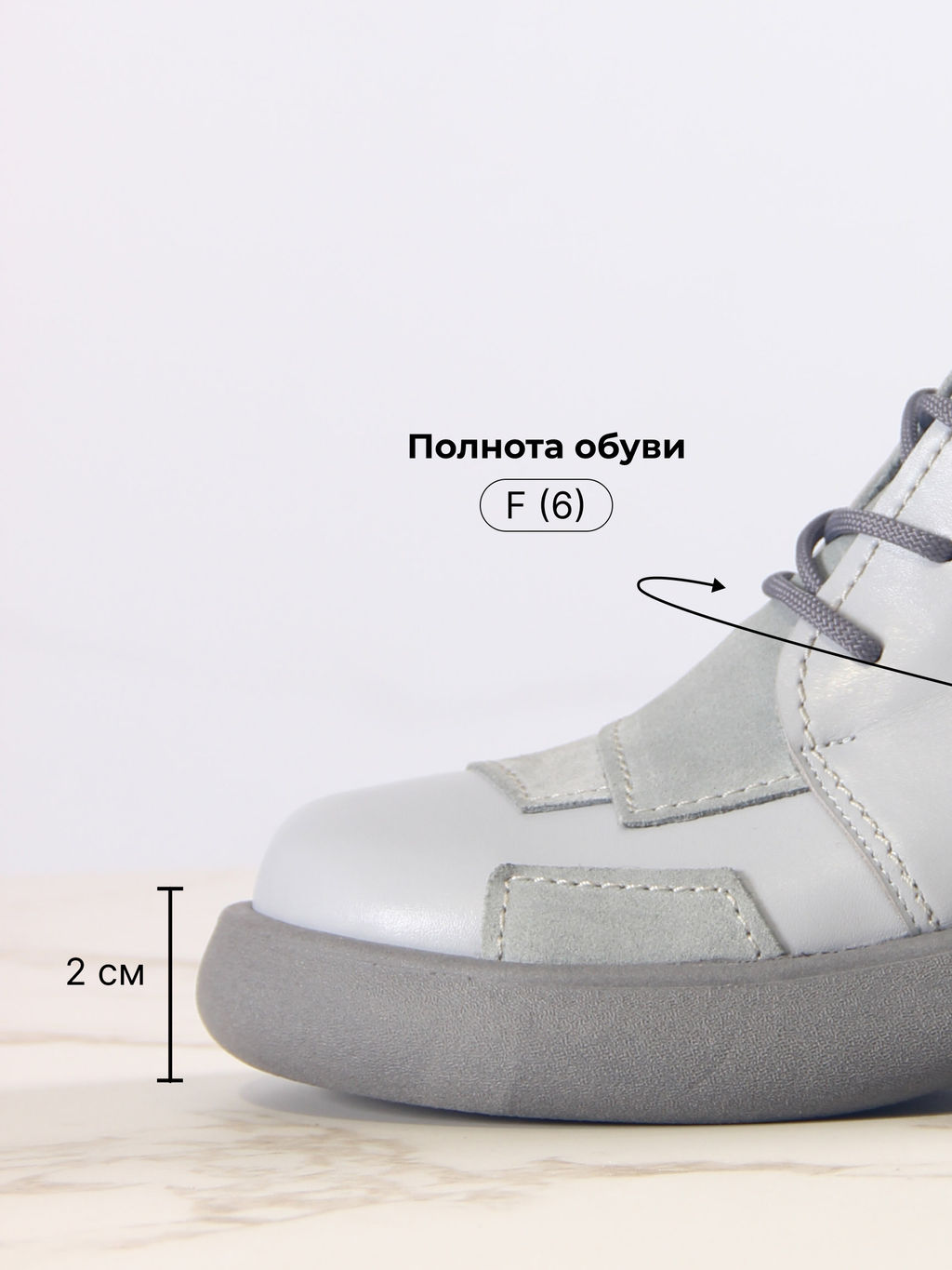 Ботинки EDART 305.927gr. Серый ангел+светло серая замша/мех фото 7