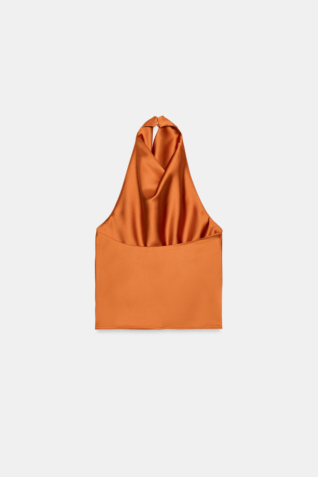 TOP HALTER SATINADO / Naranja