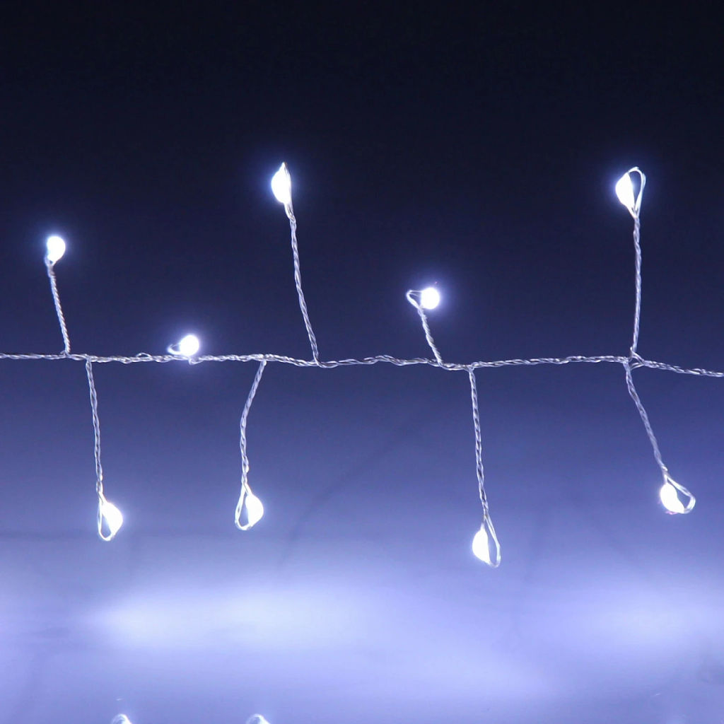 Гирлянда для дома 2,0 м 150 ламп LED "Мишура", IP-40, Белый