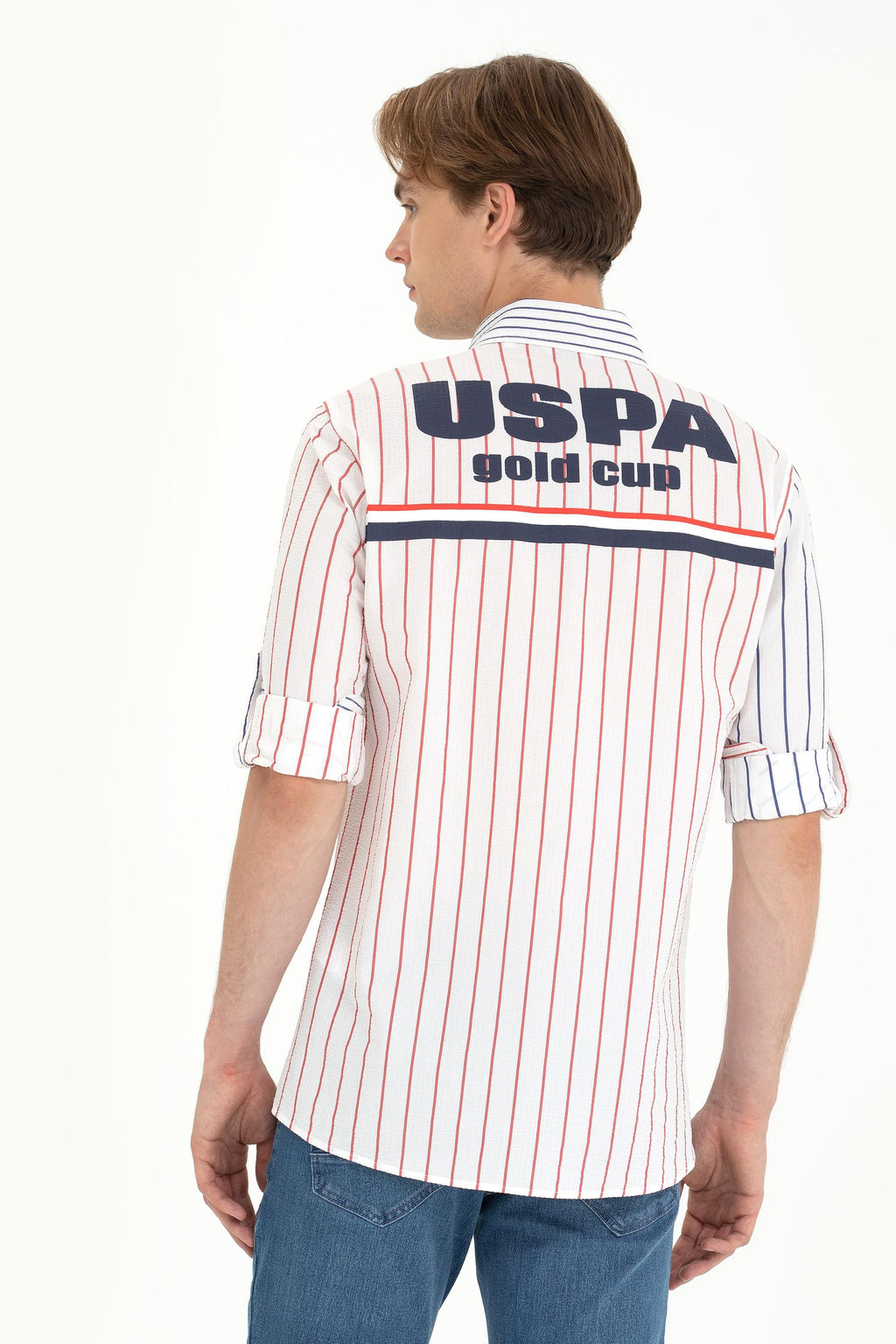 U. S. Polo Assn Мужская темно-синяя рубашка с длинным рукавом - U.s. polo assn фото 5
