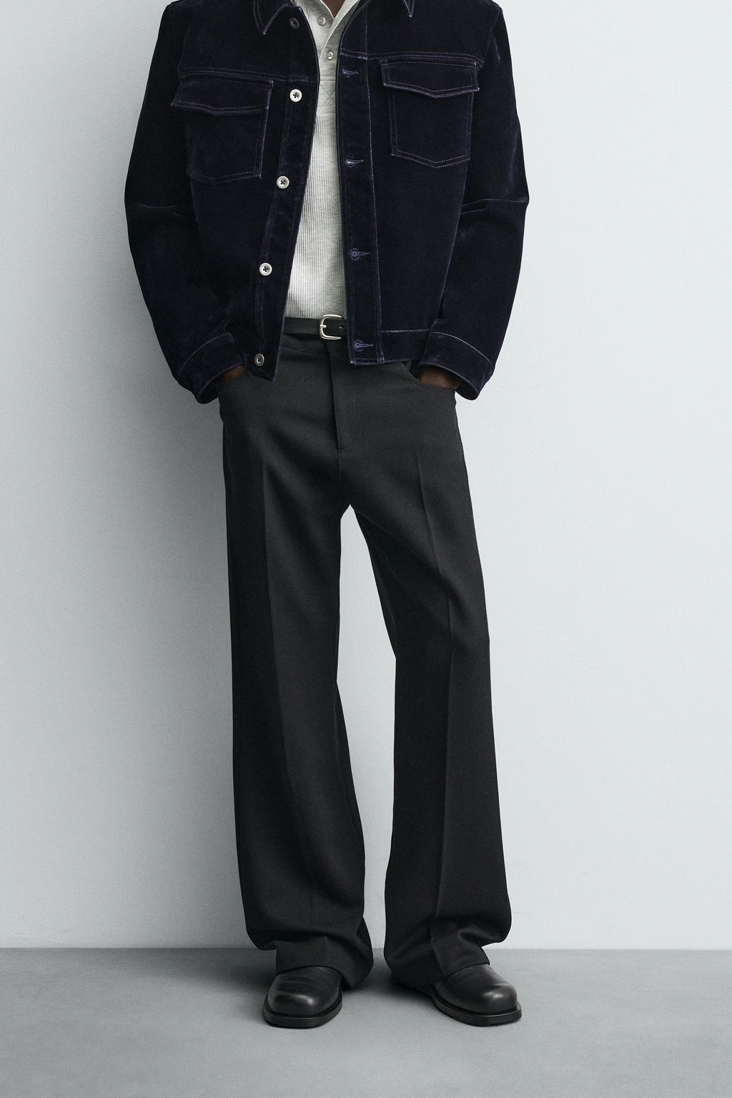 FLARE FIT TWILL TROUSERS - Zara фото 2