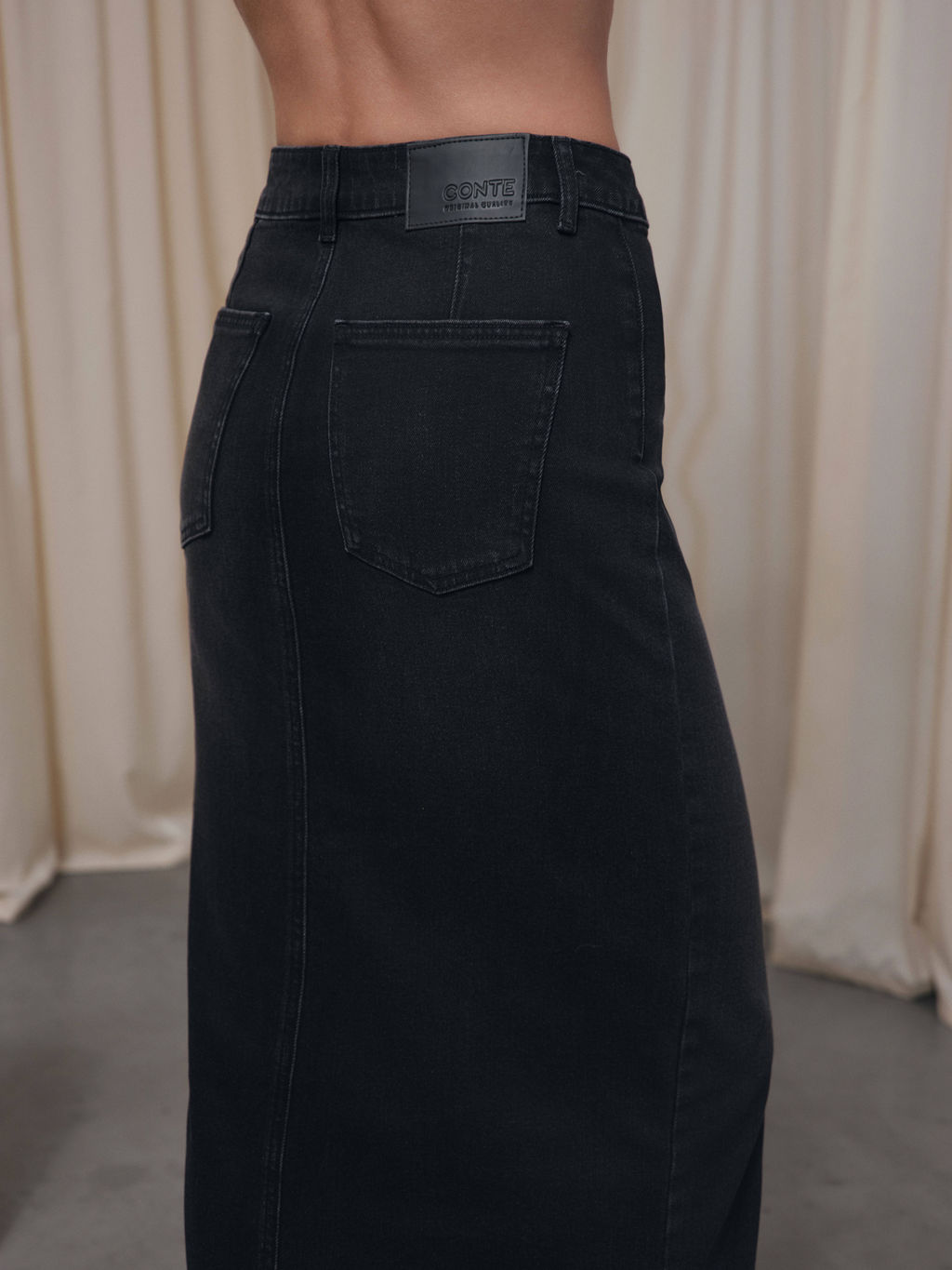 CONTE CON-815 Юбка джинсовая женская washed black - Conte elegant фото 6