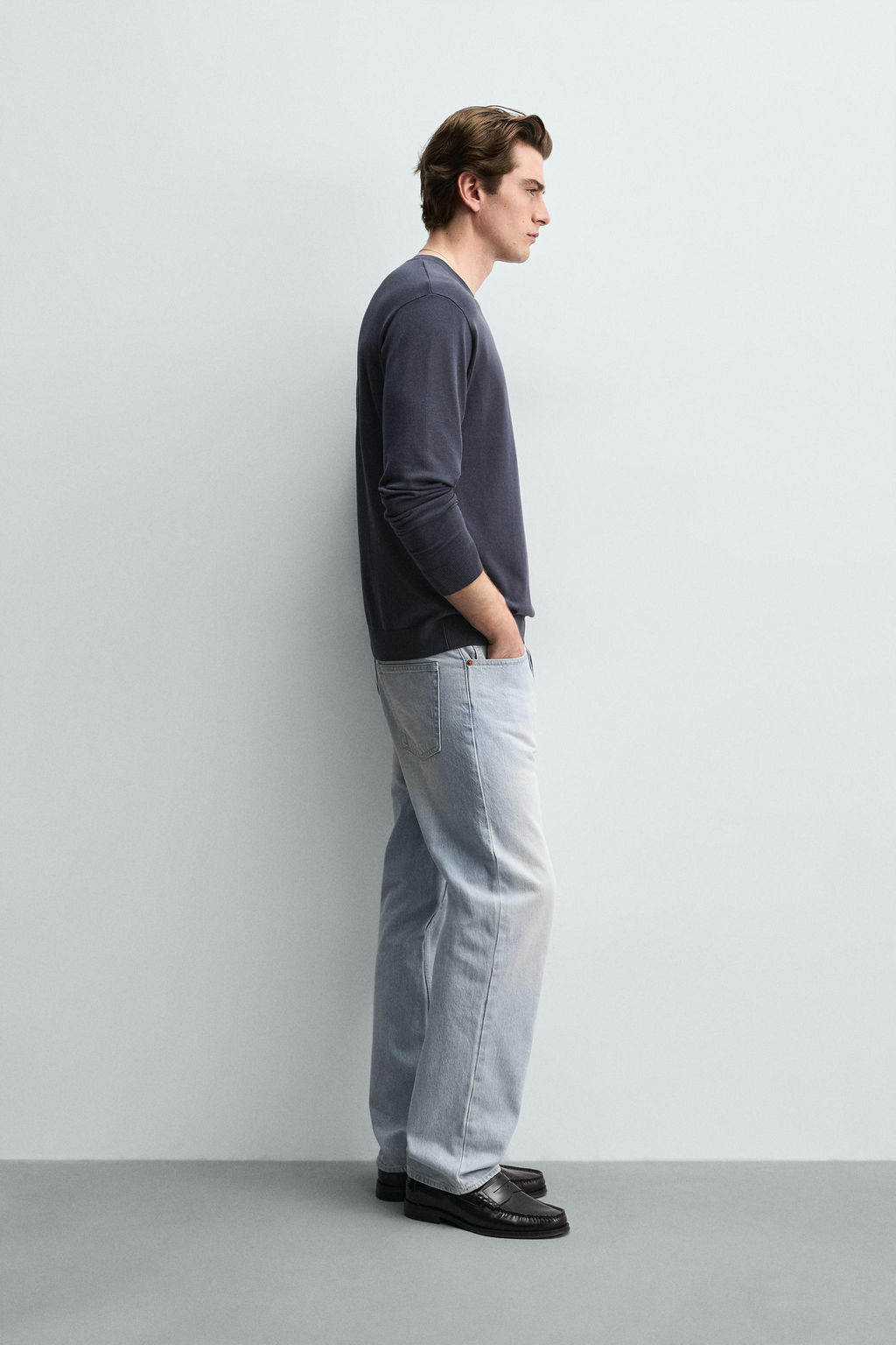 JERSEY REGULAR FIT B?SICO / Azulina - Zara фото 4
