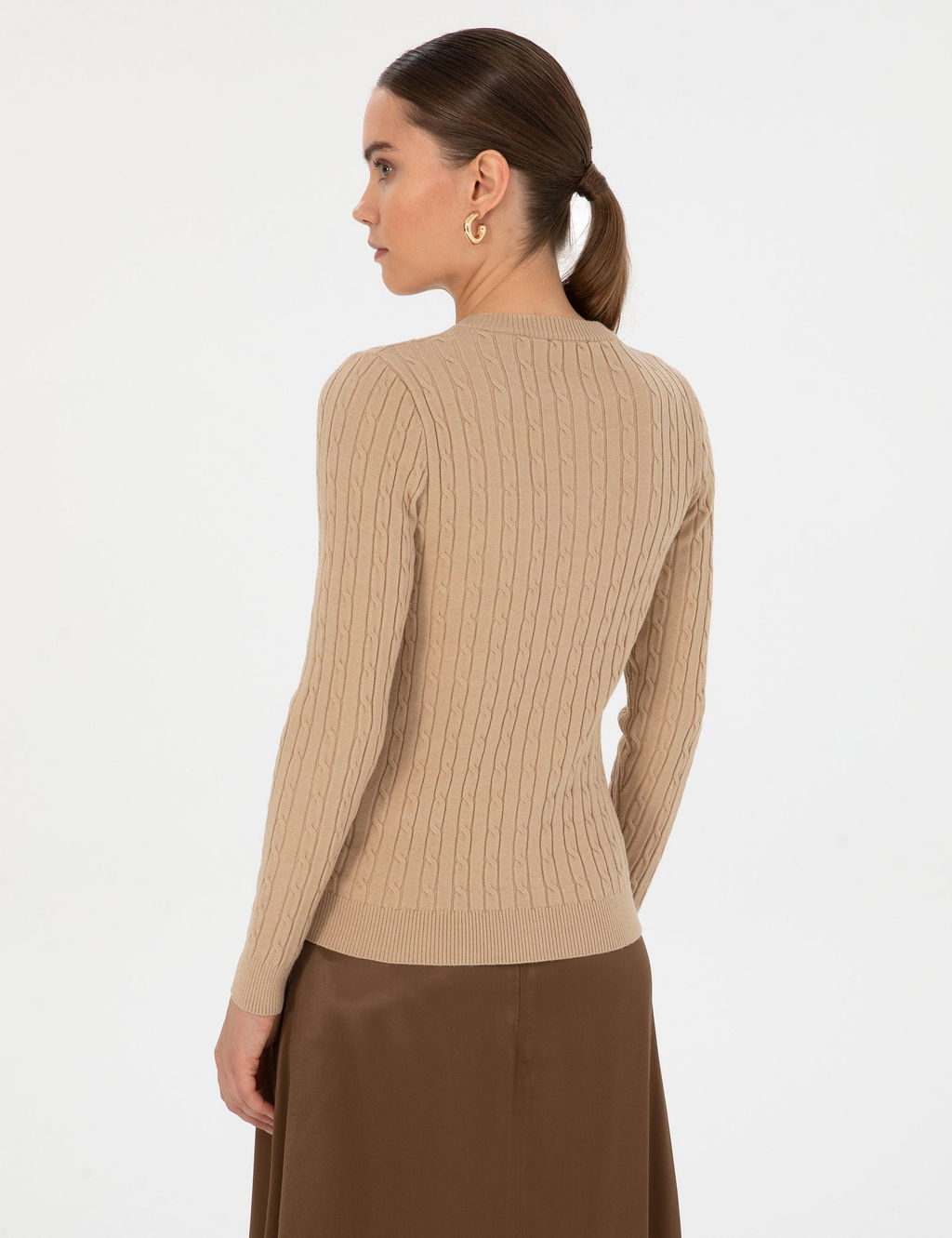 Bej Melanj Ex. Slim Fit Triko H_rka