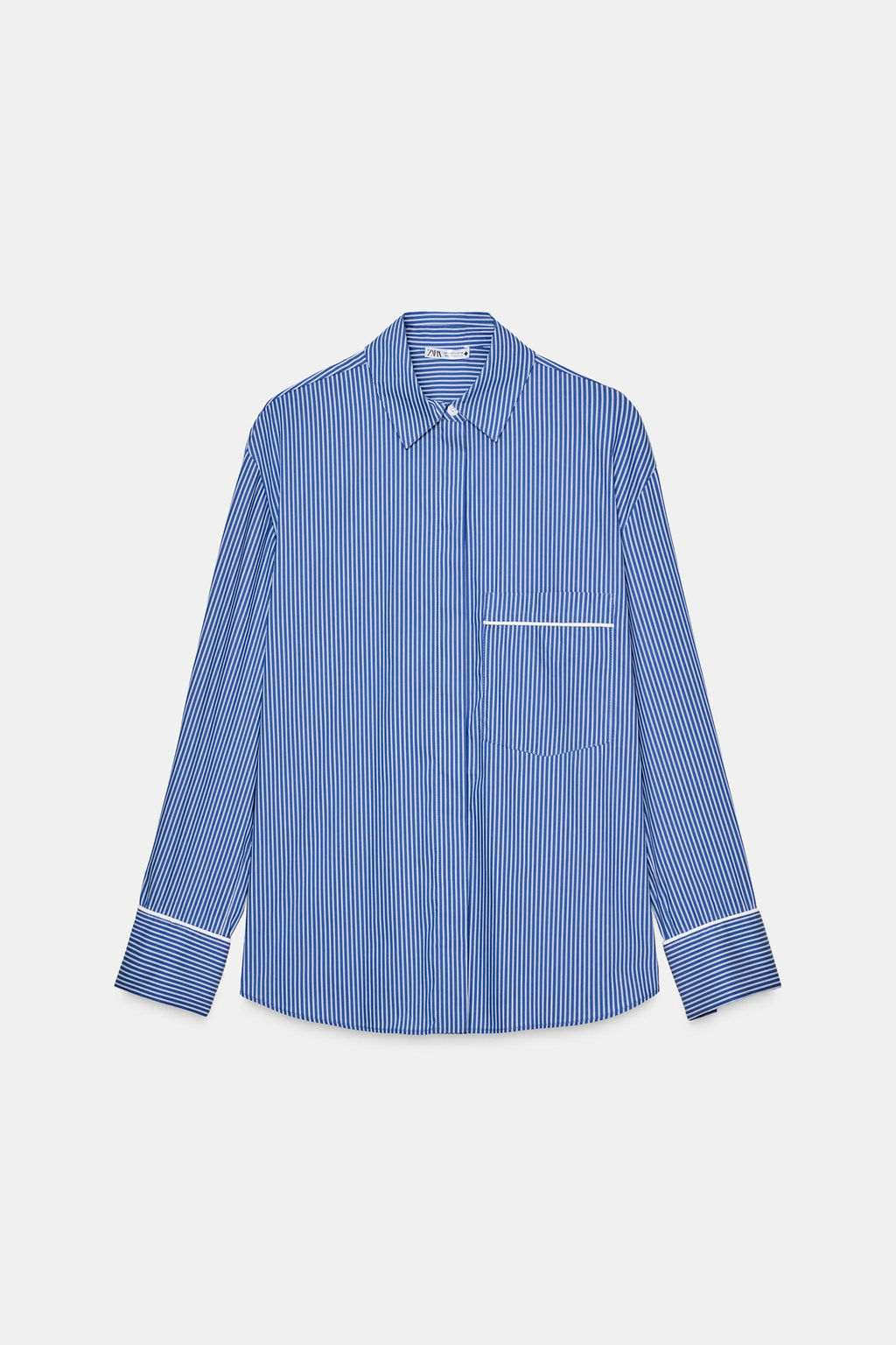 CONTRAST STRIPED PYJAMA SHIRT - Zara фото 2