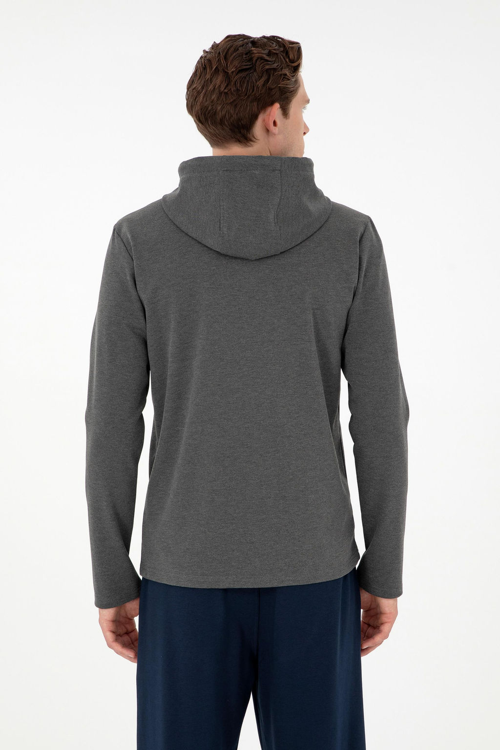 Мужской вязаный кардиган антрацитового меланжа Неожиданная скидка в корзине - U.s. polo assn фото 5