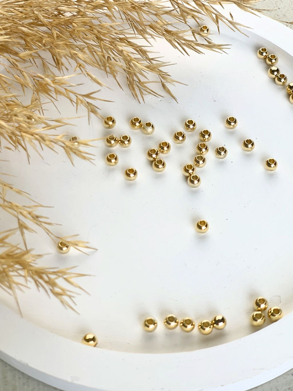 Бусины металлические, золото, 4мм (50шт)