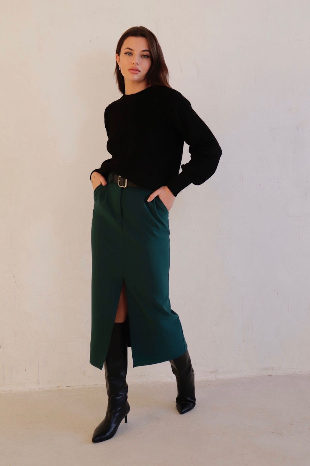 Юбка миди-макси с разрезом спереди - Martichelli фото 105