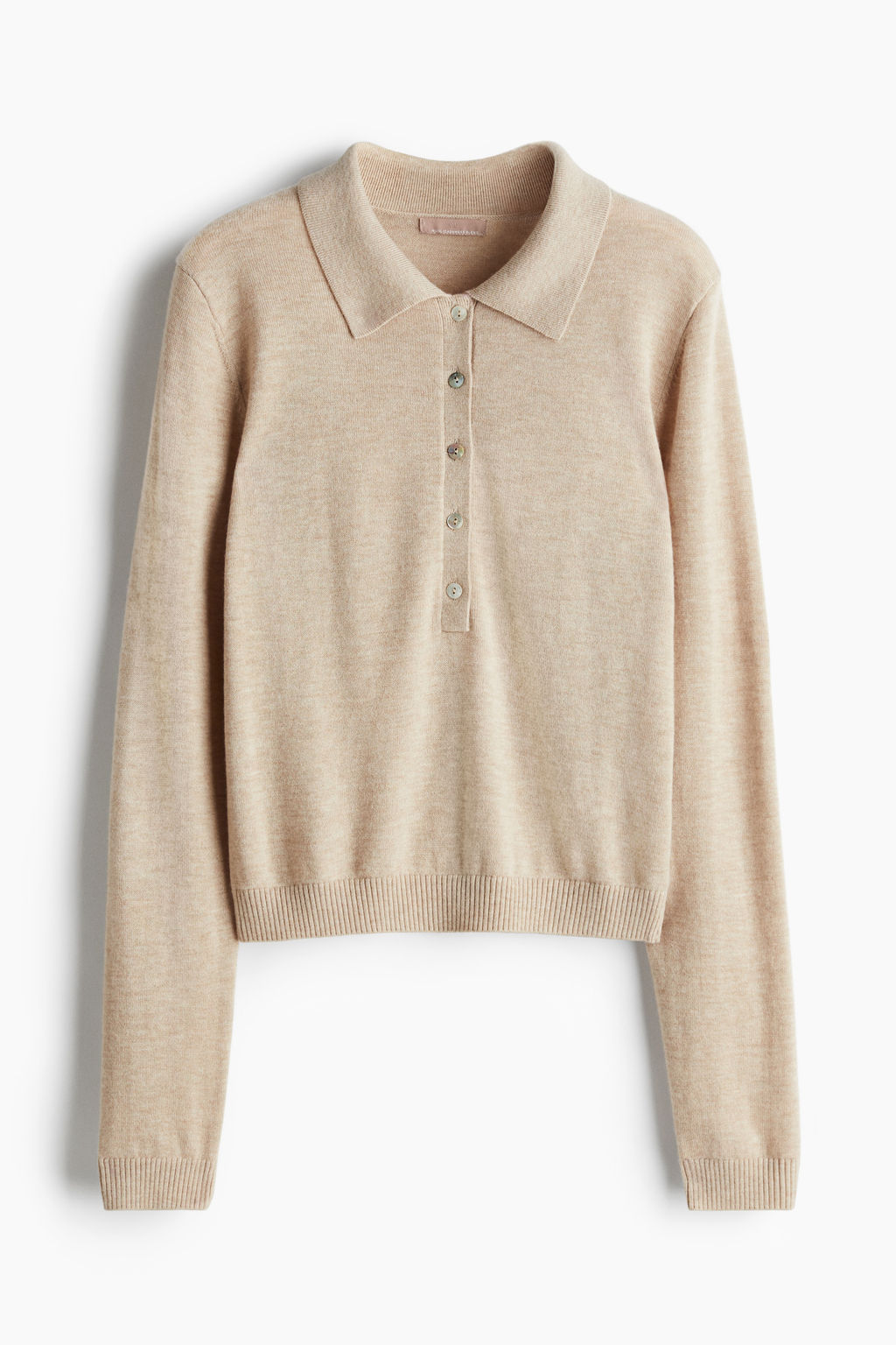 Cashmere-blend polo shirt - H&m фото 6