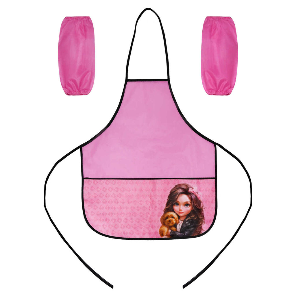 Фартук с нарукавниками для уроков труда и рисования Феникс+ арт. 69213/ 24 БРЮНЕТКА С СОБАЧКОЙ (фарт