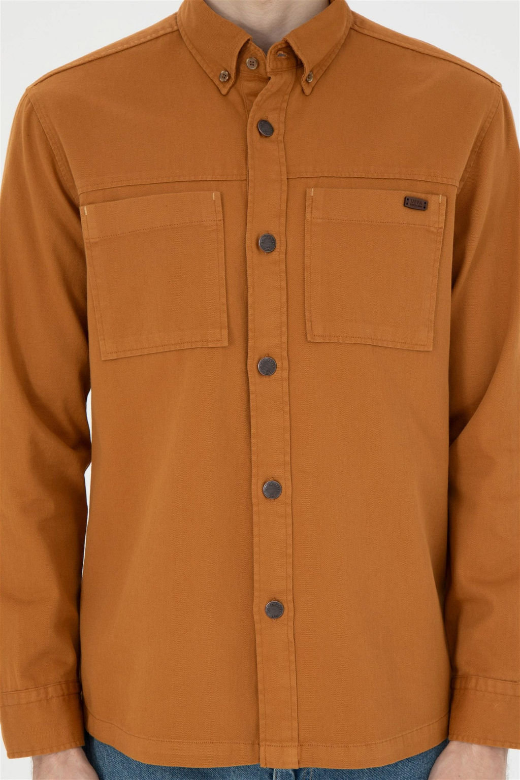 Мужская рубашка с длинным рукавом кокосового цвета - U.s. polo assn фото 6