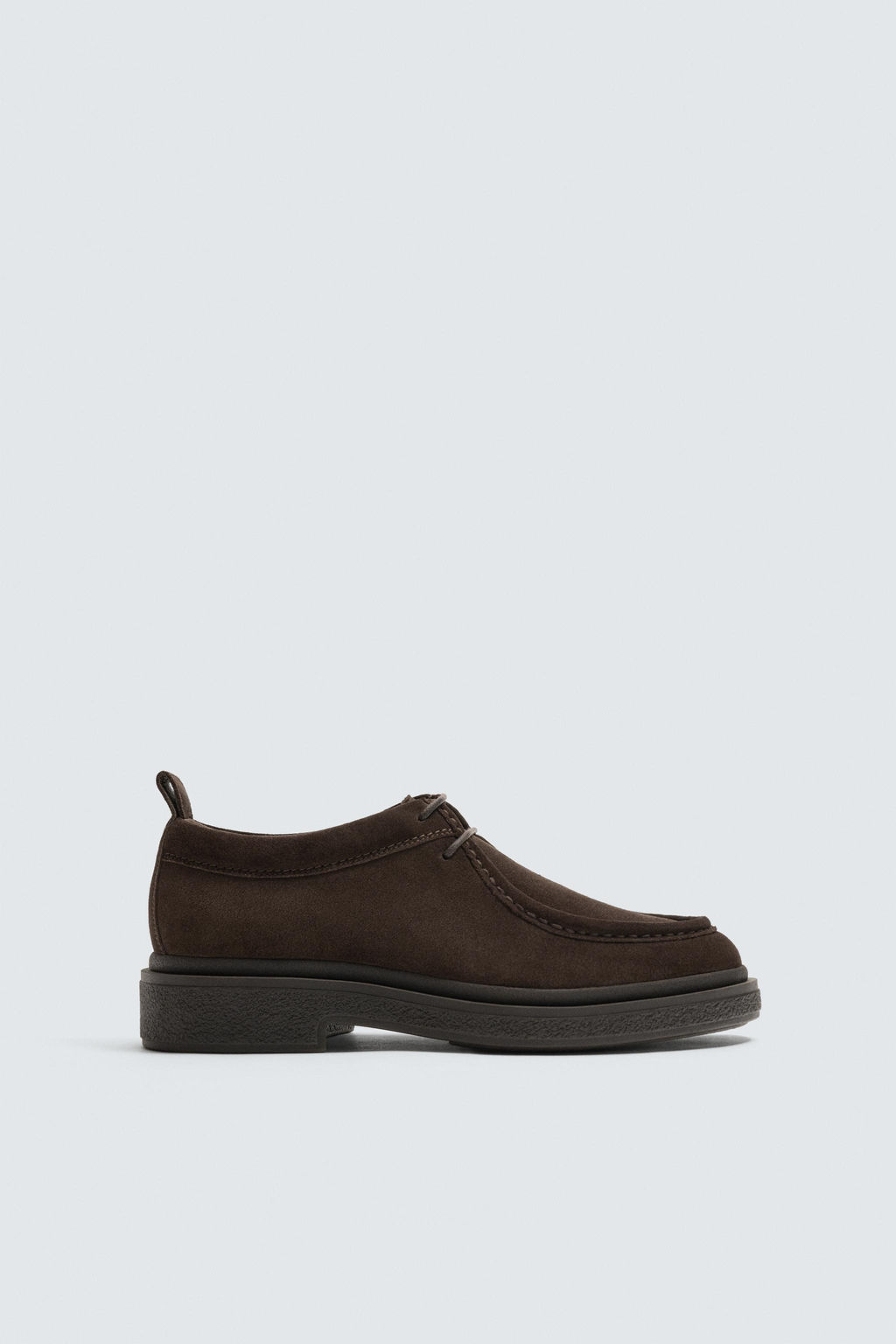 LEATHER MOC TOE SHOES - Zara фото 4