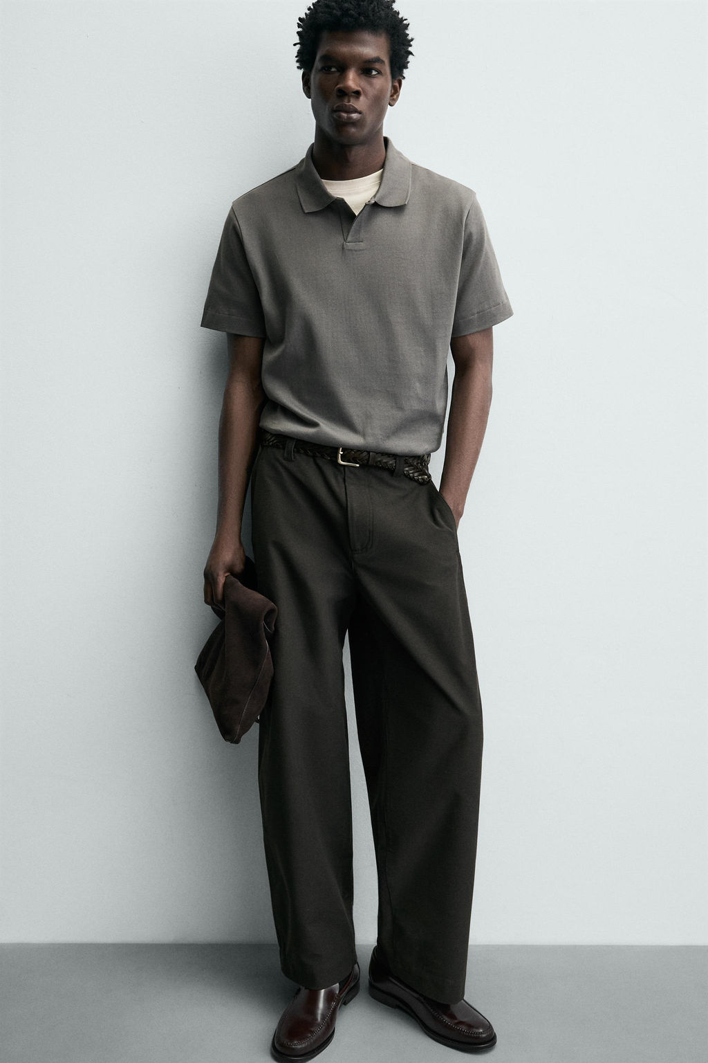 POLO REGULAR FIT / Gris - Zara фото 5