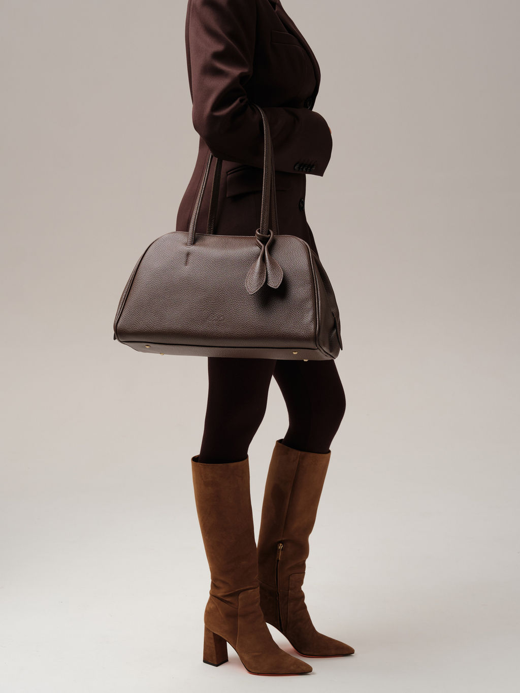 Кожаная сумка Petal DBR 31338 коричневый торф  фото 7