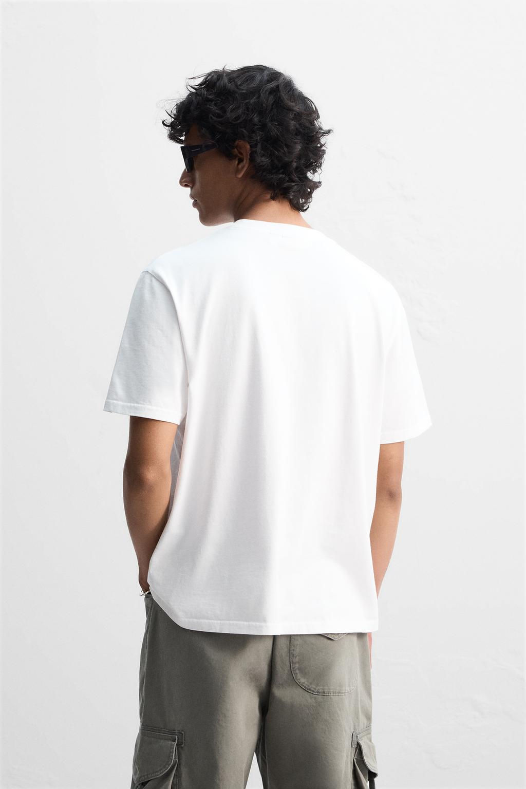 SLIM FIT MEDIUM WEIGHT T-SHIRT - Zara фото 28