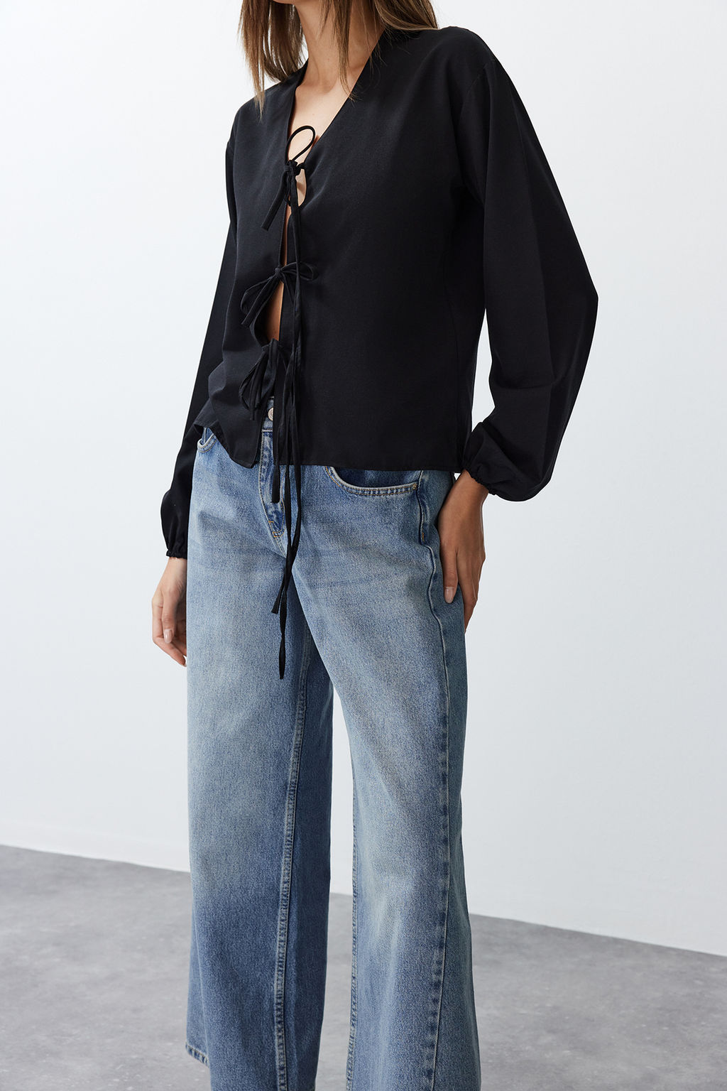 Lacivert Onden Baglamal? Dokuma Gomlek TEDSS24GO00001