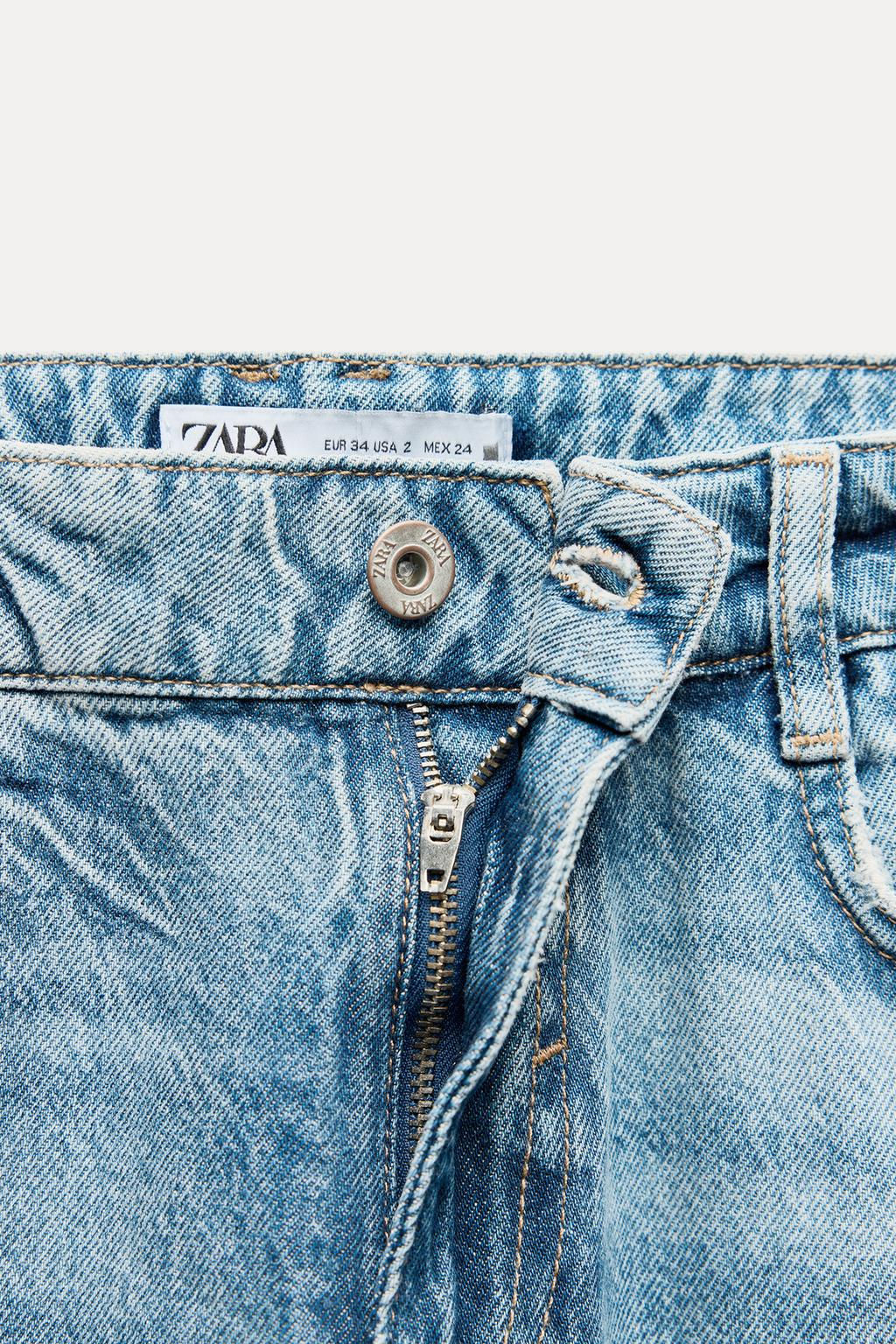 Z1975 MID-WAIST STRAIGHT CROPPED JEANS - Zara фото 14