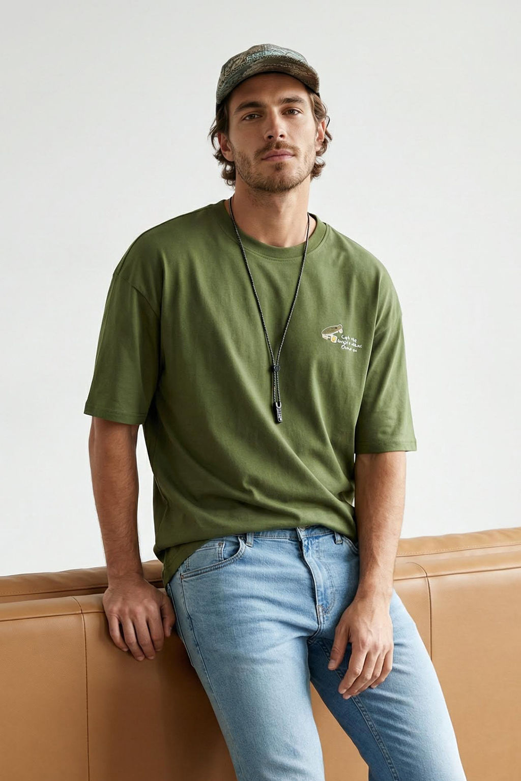 TRENDYOL MAN Mor Oversize/Genis Kesim Minimal Nak?sl? %100 Pamuklu T-Shirt TMNSS25TS00160 - Trendyolmilla фото 10