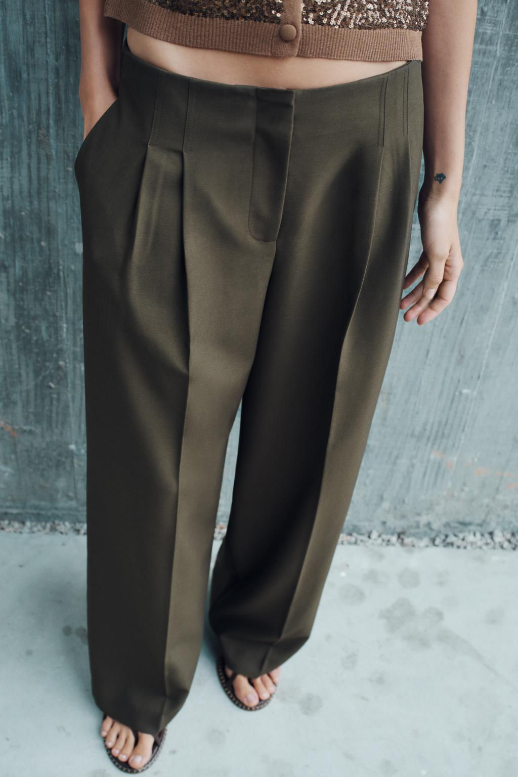 WIDE-LEG TROUSERS WITH DARTS - Zara фото 3