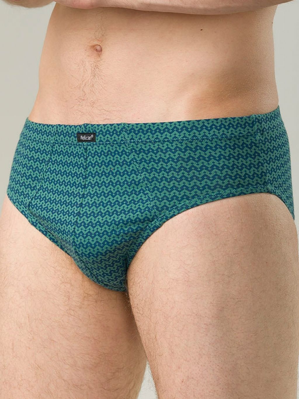 PELICAN, трусы мужские, Зеленый/синий  фото 4