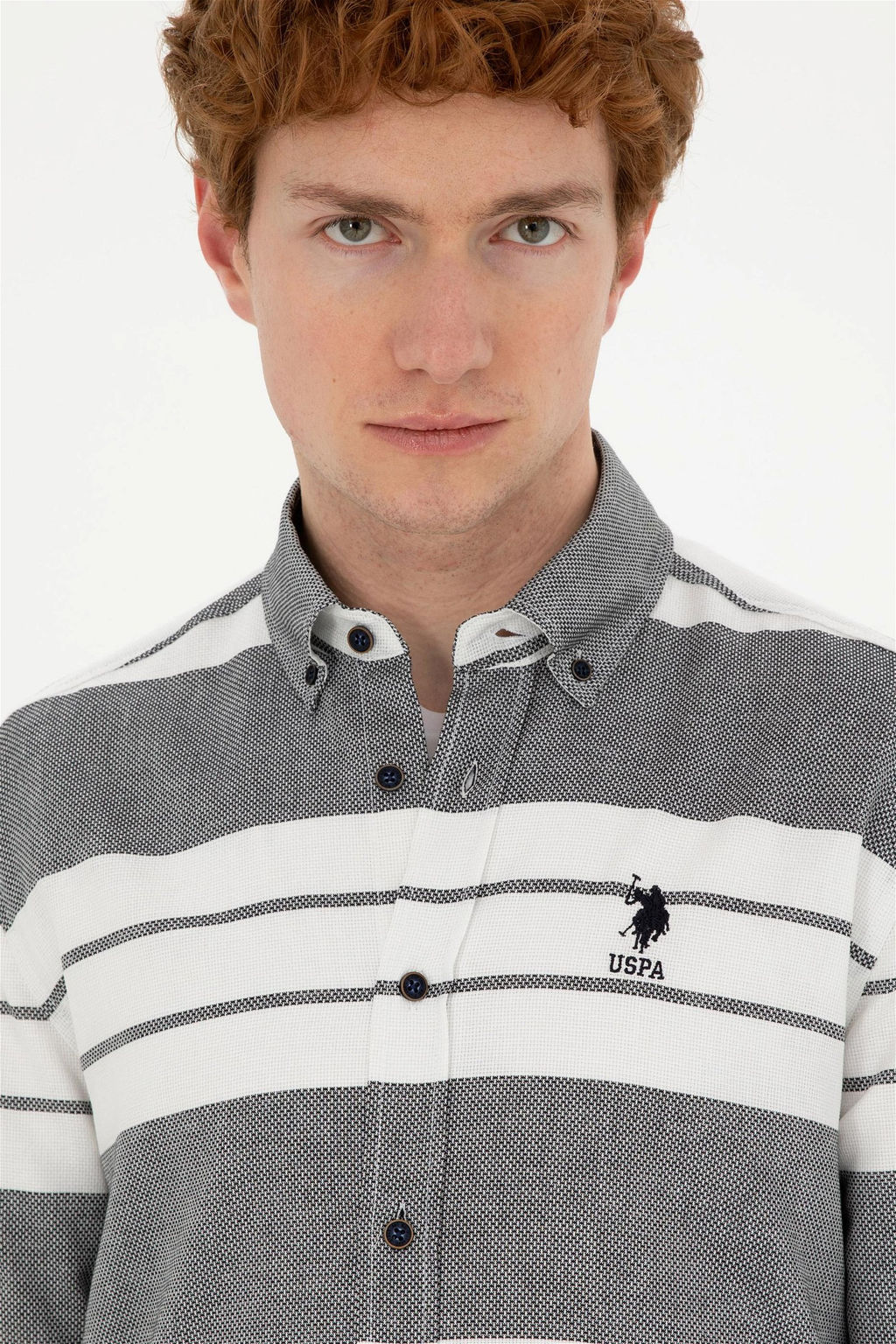 U. S. Polo Assn / Мужская темно-синяя рубашка с длинным рукавом - U.s. polo assn фото 2