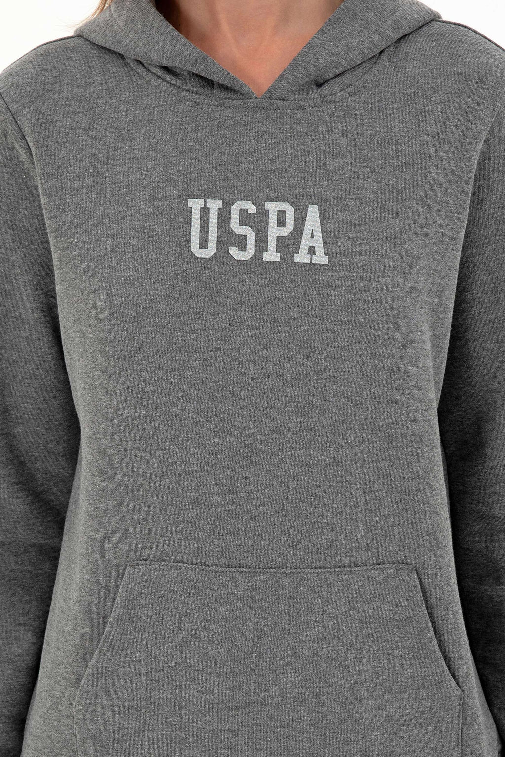 Женский базовый свитшот антрацитового меланжа Неожиданная скидка в корзине - U.s. polo assn фото 6