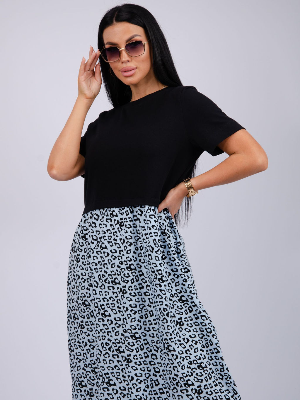 Платье Виттория, вискоза/кулирка До 60 размера - Малина фото 9