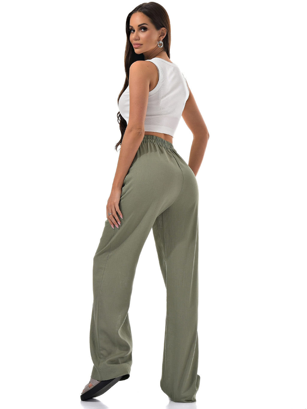 Хлопковй топ майка в рубчик