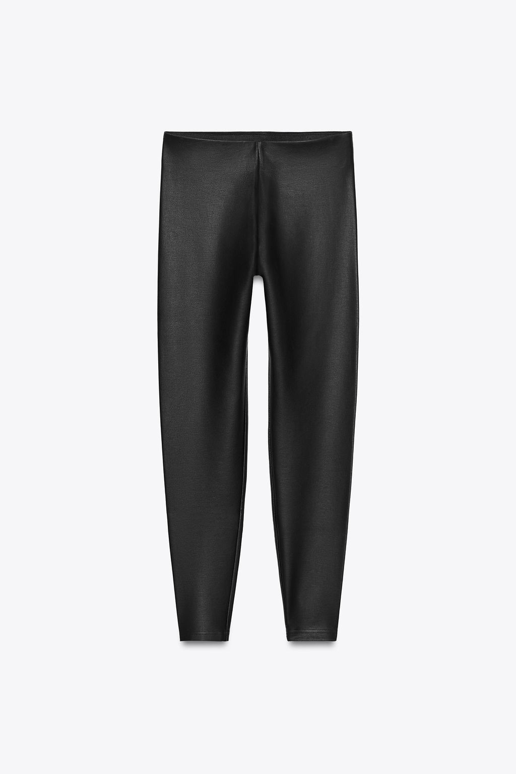 MID-WAIST FAUX LEATHER LEGGINGS - Zara фото 6