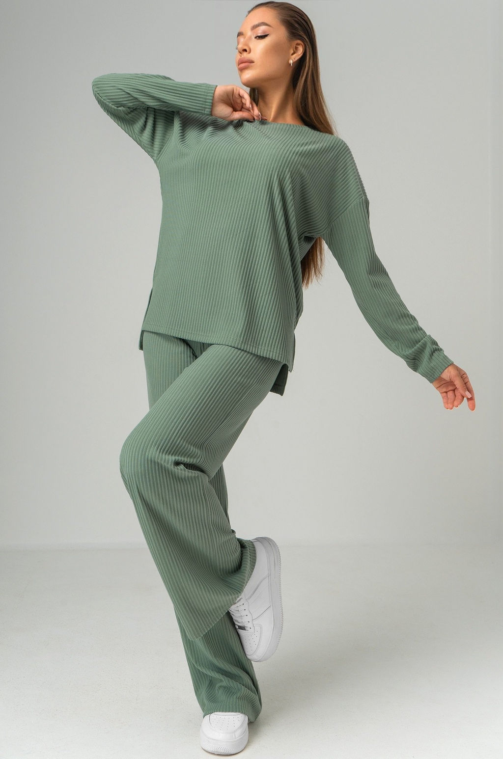 Женский костюм в рубчик-лапша Happyfox - Happy fox фото 11