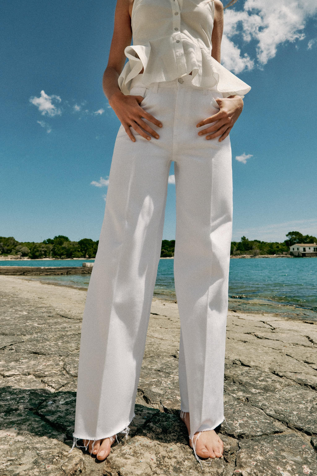JEANS Z1975 STRAIGHT TIRO MEDIO / Blanco