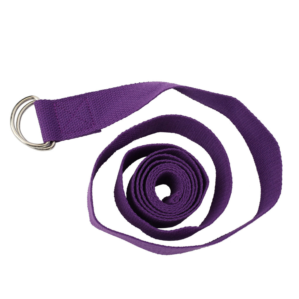 Ремень для йоги и стретчинга 183X3.8 / Фиолетовый / YB183-VL / уп 50 шт