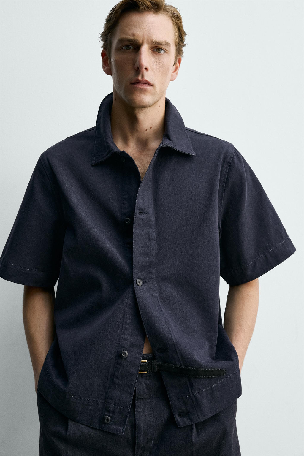 CAMISA DENIM RELAXED FIT / Azul - Zara фото 5