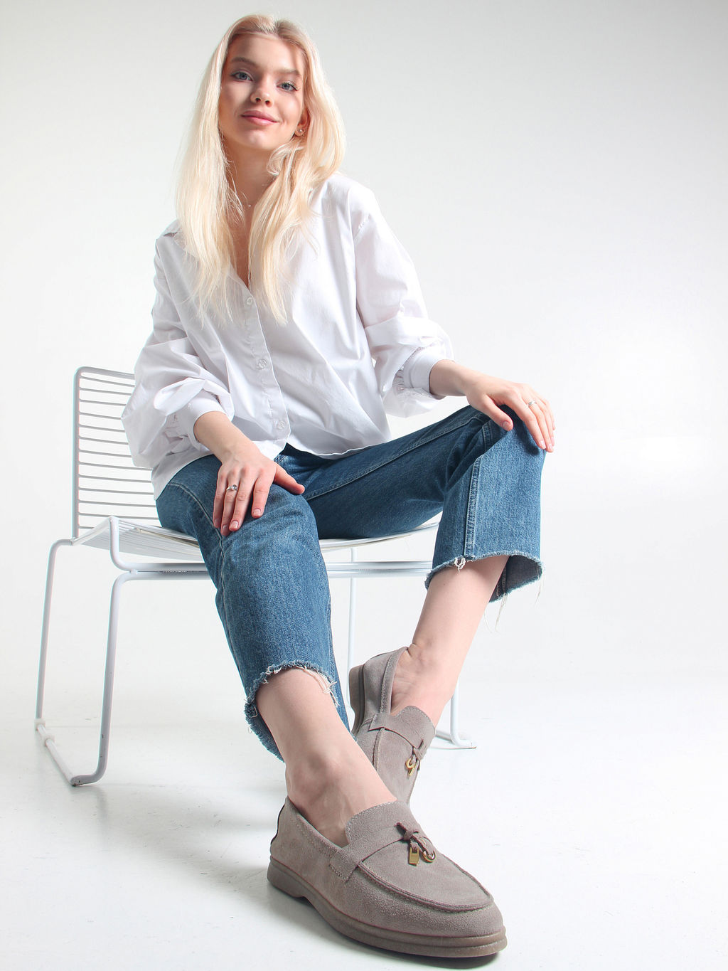 Лоферы туфли 170.2614be. ваниль замша