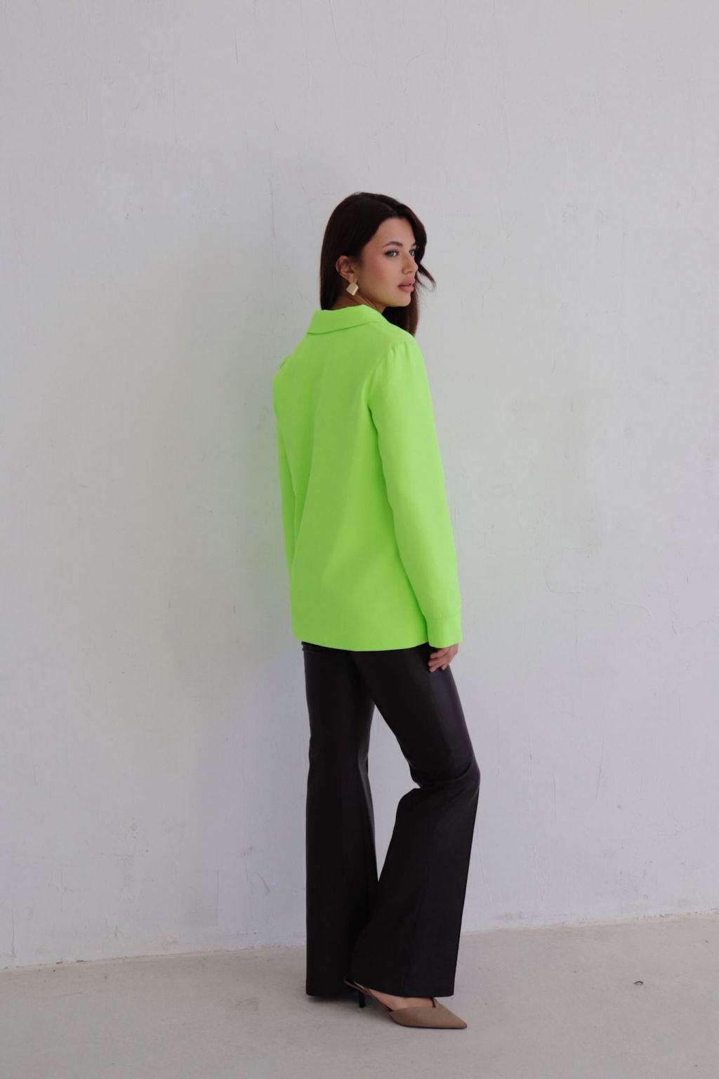 10557 Жакет двубортный неоново-зелёный - Martichelli фото 26