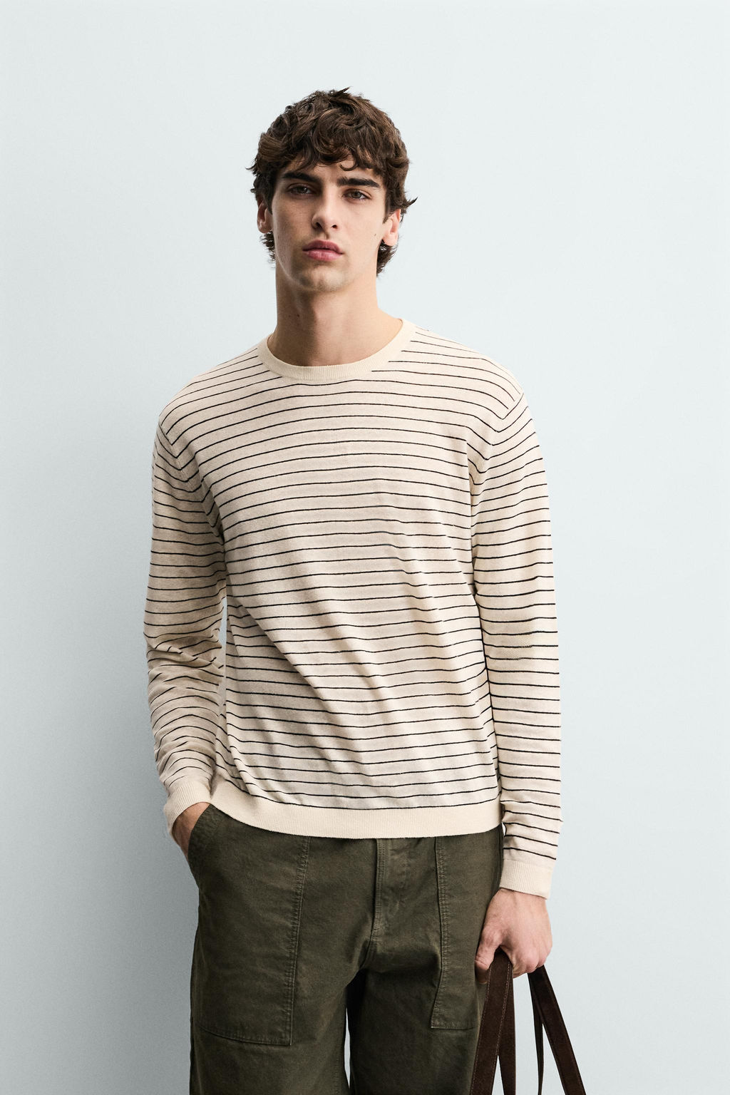 JERSEY RAYAS LINO - ALGOD?N / Crudo - Zara фото 2