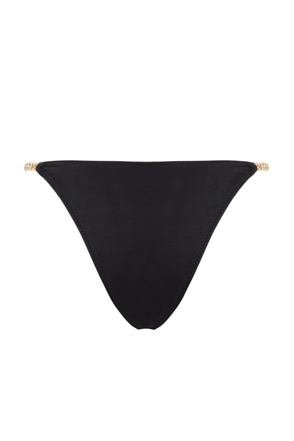 Siyah Zincir Aksesuarl? High Leg Brazilian Bikini Alt? TBESS22BA0046