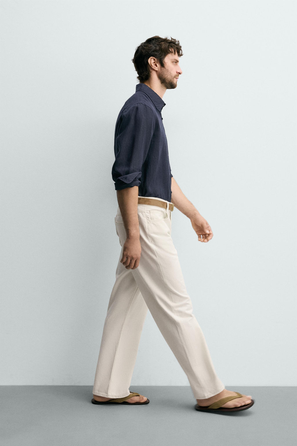 JEANS STRAIGHT FIT / Blanco roto