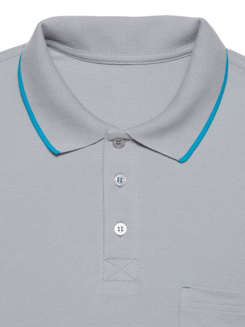 DIWARI Футболка-поло с контрастной отделкой MD 944 ash grey