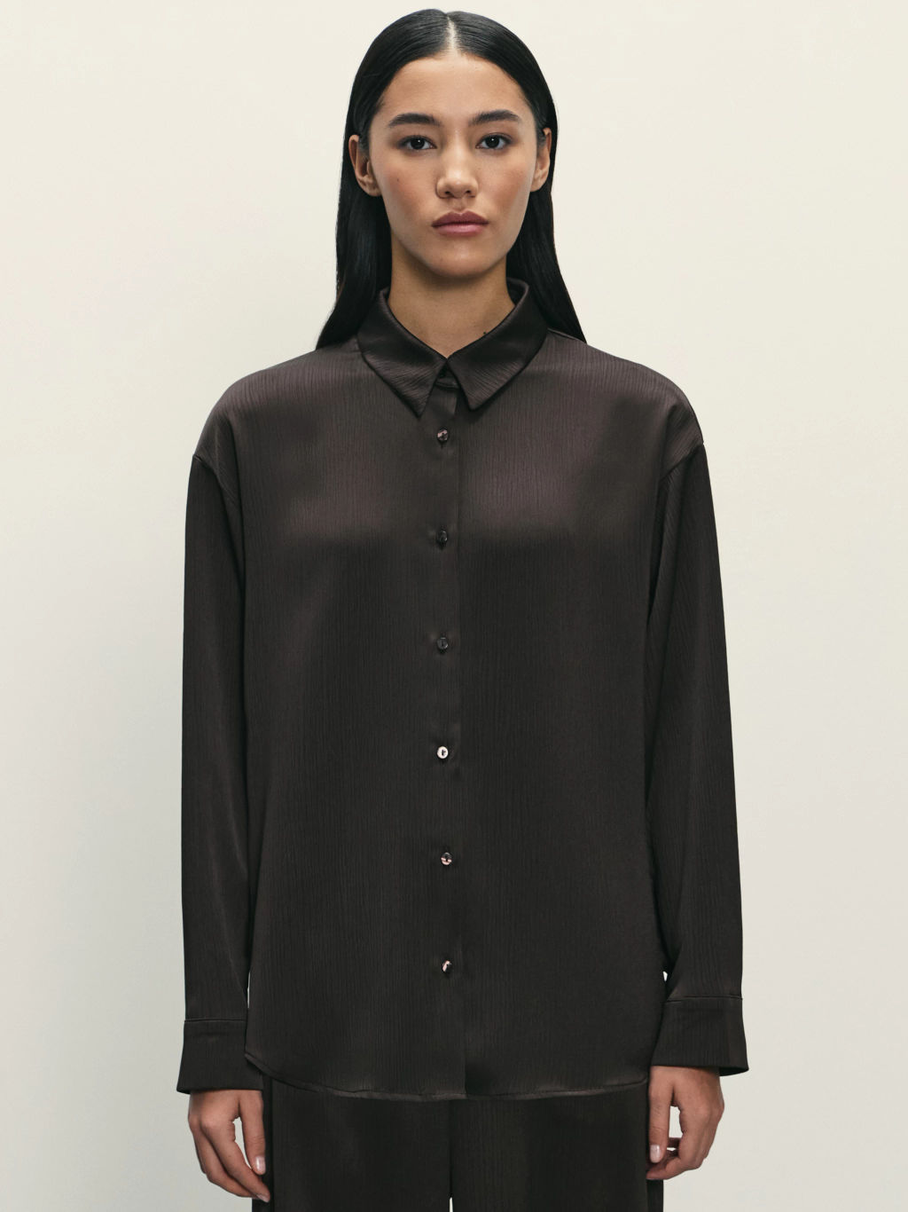 Блузка из жатого сатина / Zarina  фото 3