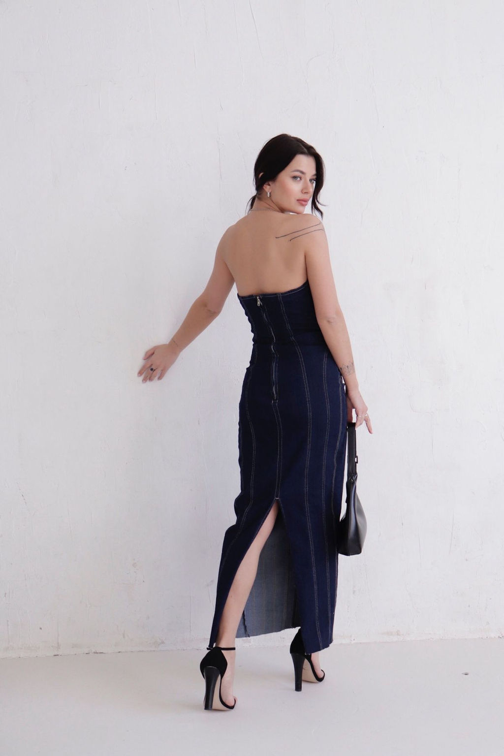 Платье-бандо джинсовое - Martichelli фото 7