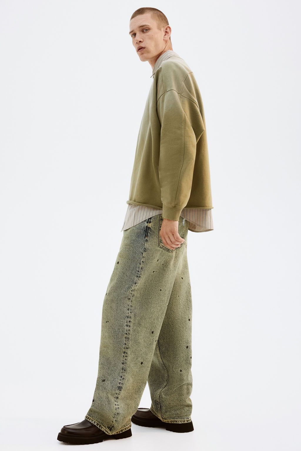 Sudadera efecto lavado Oversized Fit - H&m фото 4