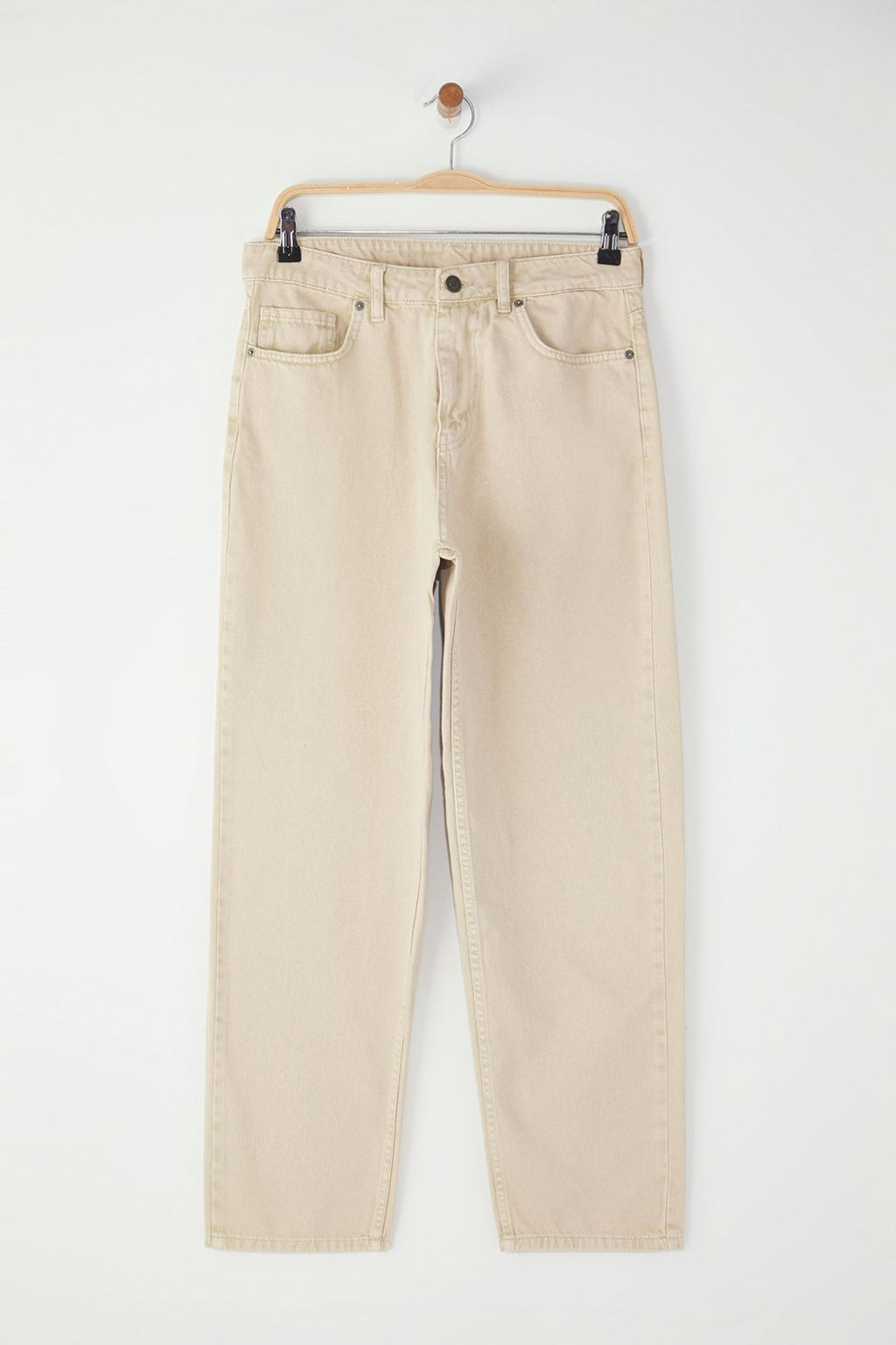 Bej Baggy Fit Kot Pantolon Normal Bel Jeans TEDSS25JE00015